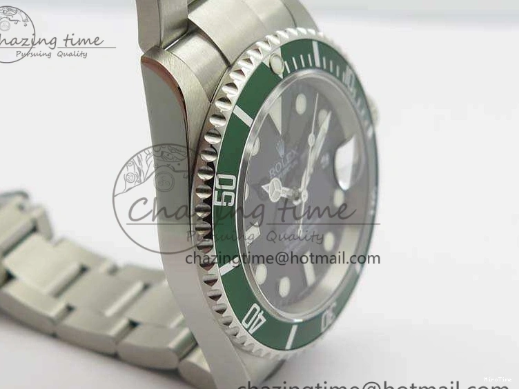 MiroTime 0106 Submariner 16610 LV Green No Rehaut Engraving JF 1:1 Best Edition On SS Bracelet SH ZeroBulk 3543